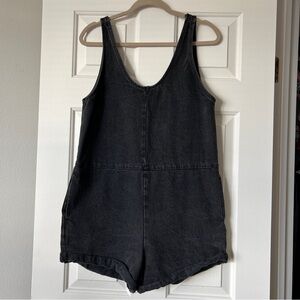 Rhythm. Black Washed Denim Romper Size L